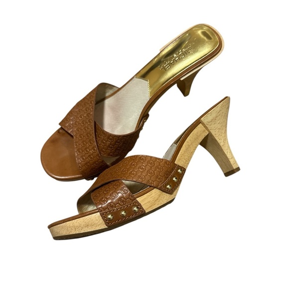 Michael Kors Woman's Amelie Mule Sandal Luggage Size 10 - Picture 1 of 4